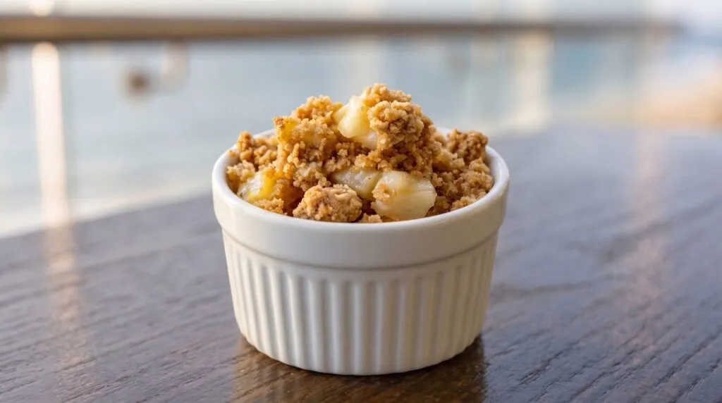Crumbe de banana com farinha láctea